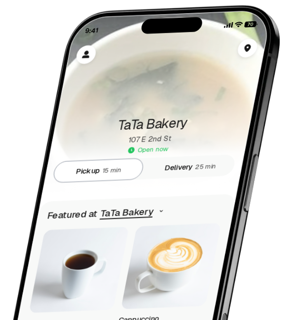 TaTa Bakery app preview