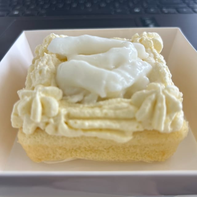 Coconut butter cake.