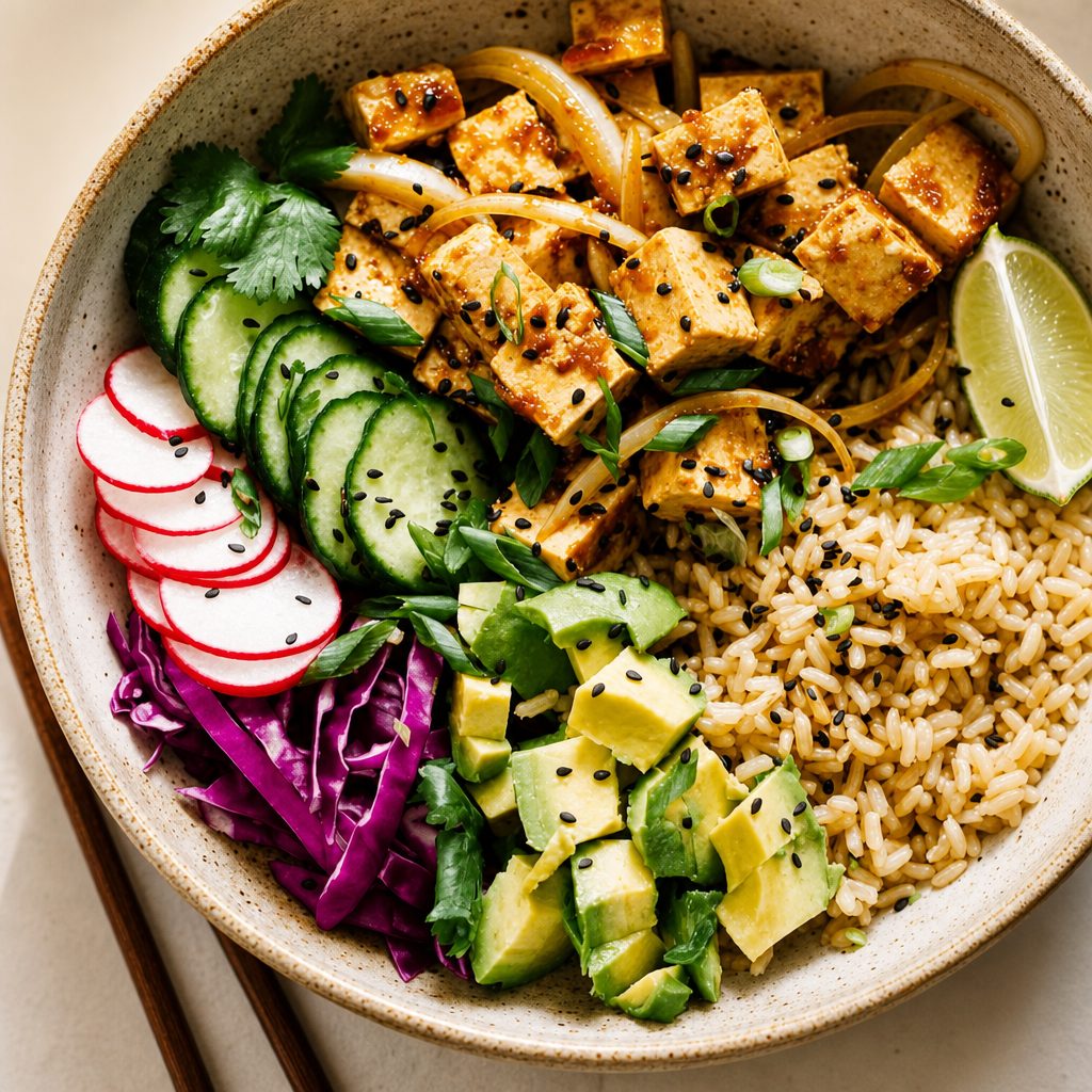 Tofu Teriyaki Bowl.
