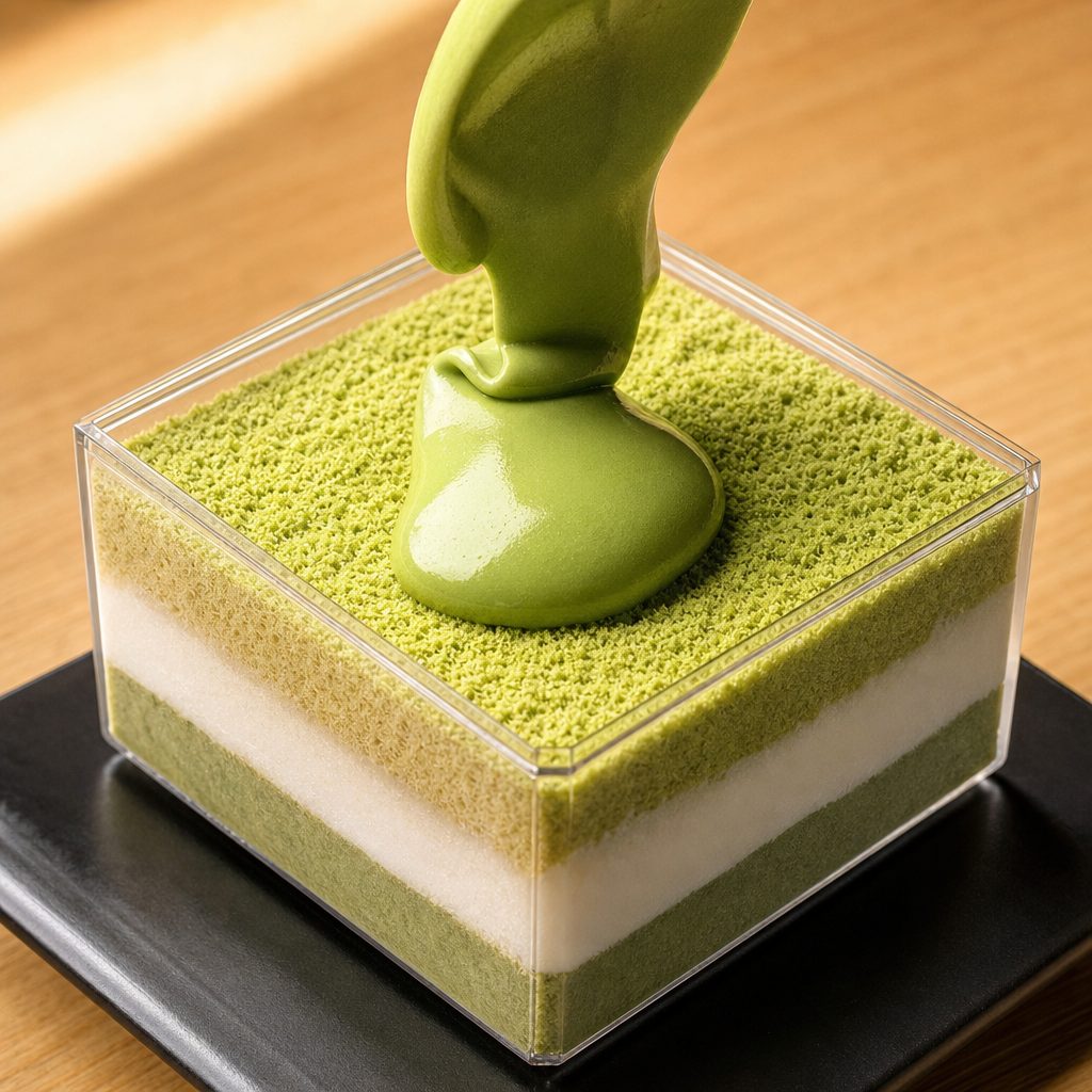 Matcha Withe Chocolate Mousse Cake.